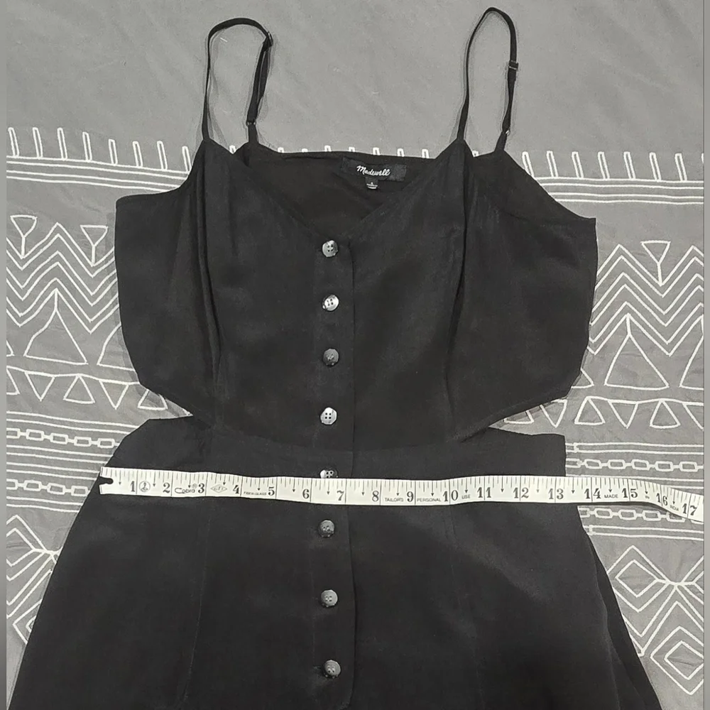 Madewell Black Silk Jumpsuit Size 4 - Picture 3 of 8